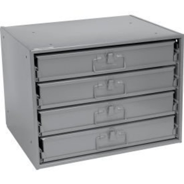 Durham Mfg Durham Steel Compartment Box Rack 20 x 15-3/4 x 15 with 4 of 16-Compartment Boxes 493505